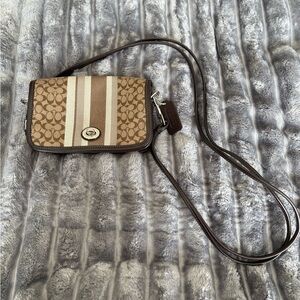 Coach Brown Crossbody Bag with Signature Monogram